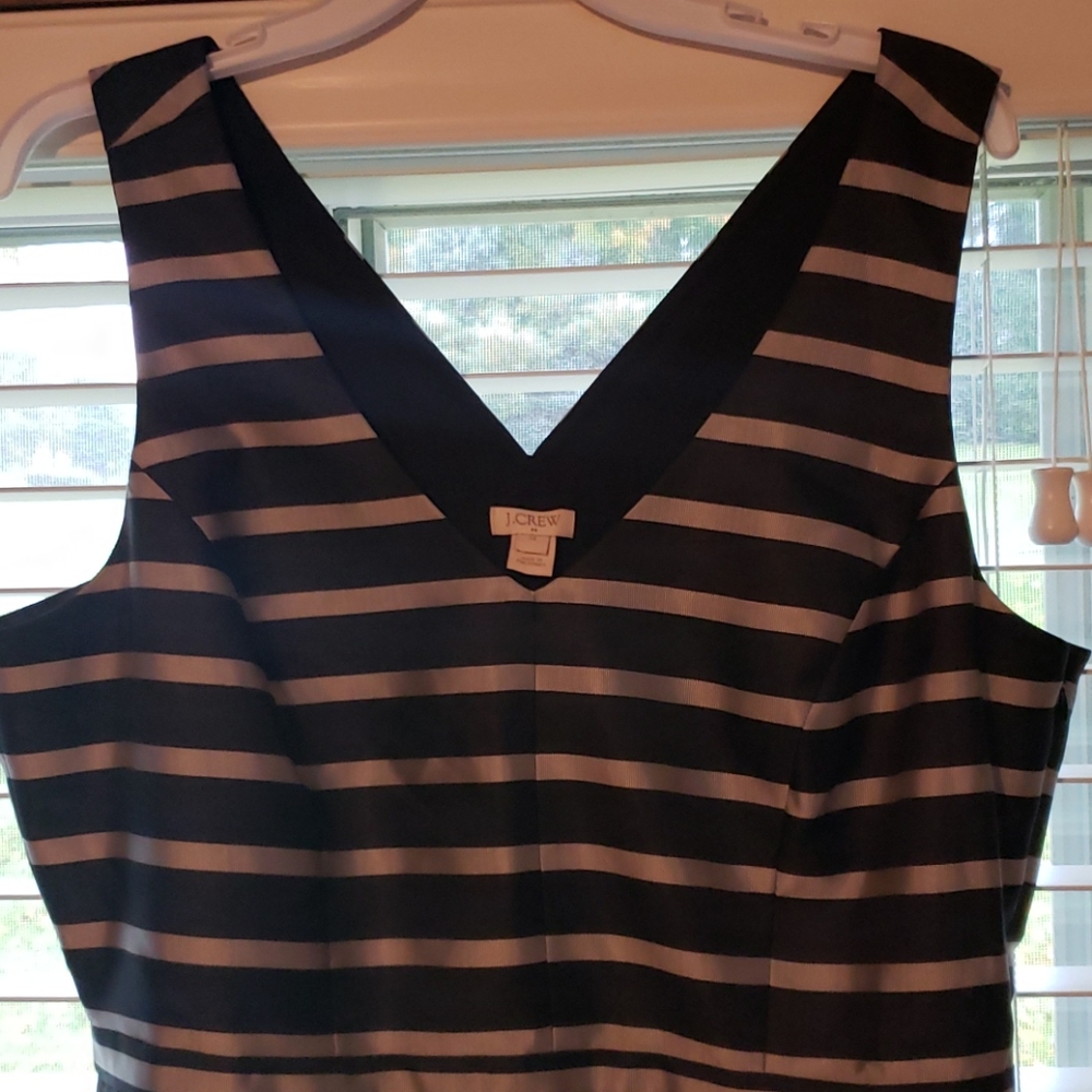 J Crew Black and Silver Dress